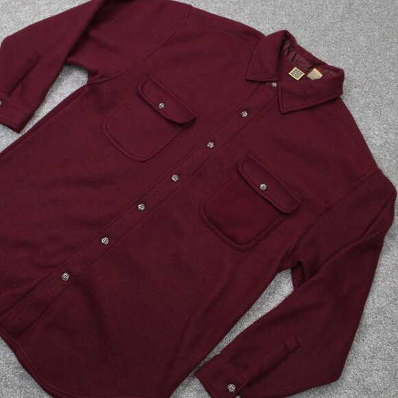 Vintage North West Blue Shirt Mens Medium Red Polyester Double Pocket L/S Button - Picture 3 of 11